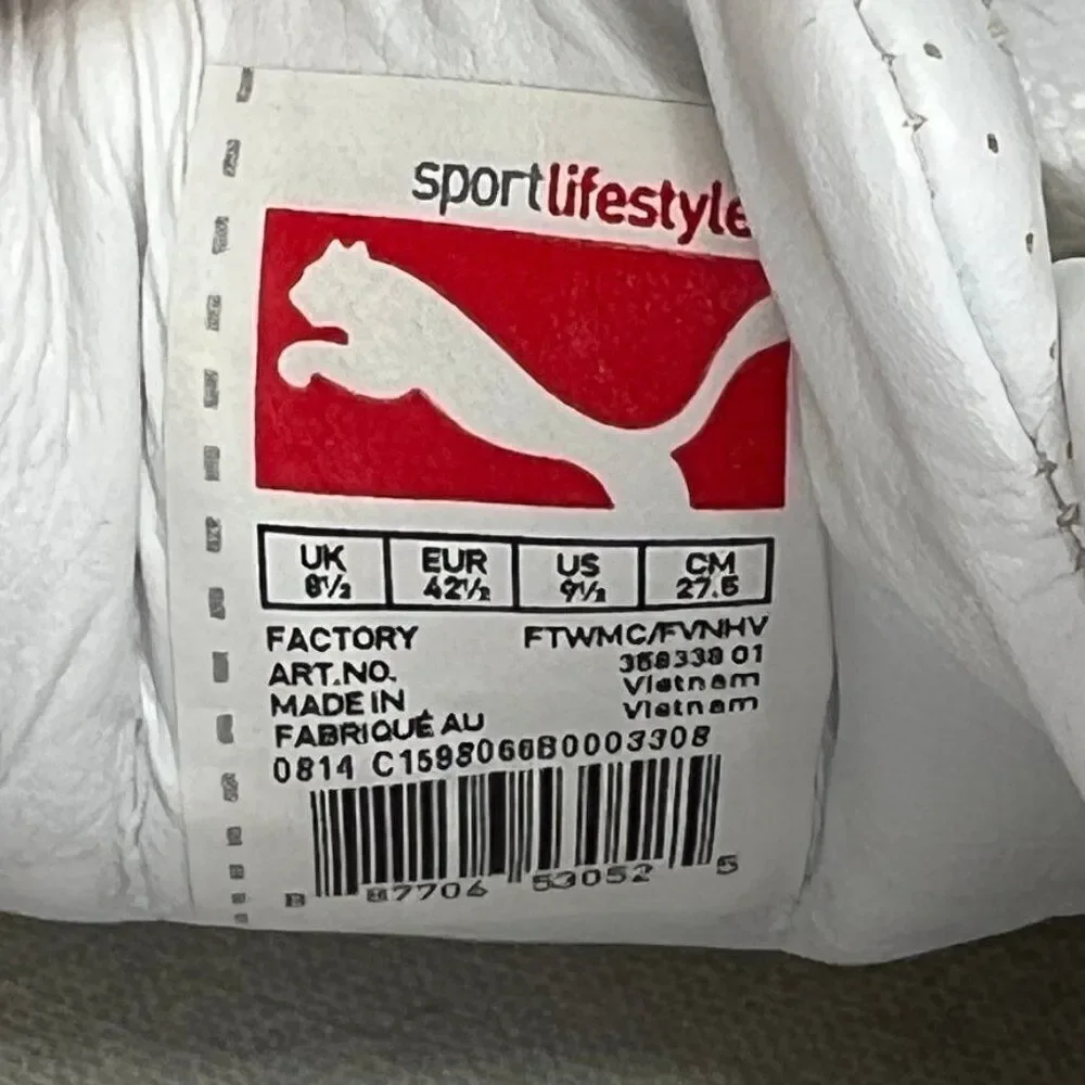 Puma Shoes‎ Women's Size 9.5 White Leather Retro Athletic Sneakers